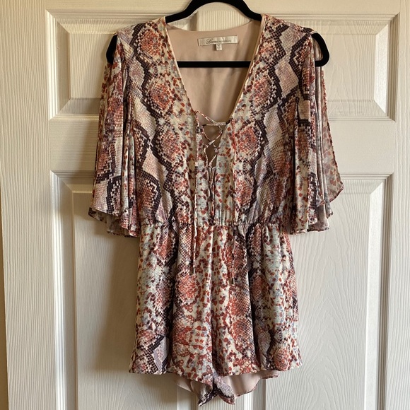 Lovers + Friends Python Print Romper Size: XS - Picture 1 of 11